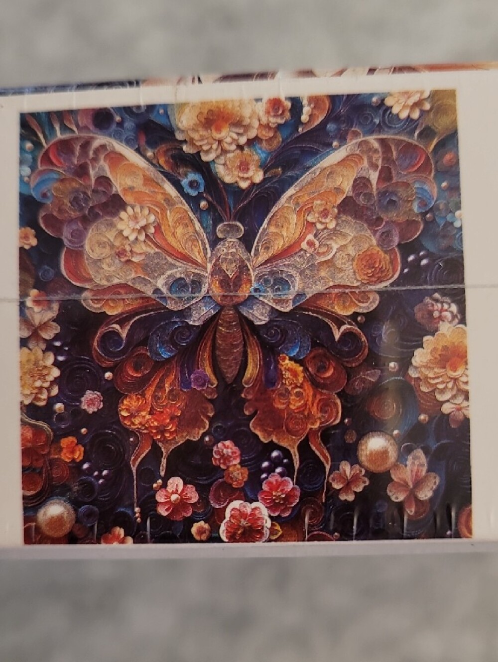 Colorful Butterfly Art Jigsaw Puzzle - Floral Swirl Design NEW/SEALED